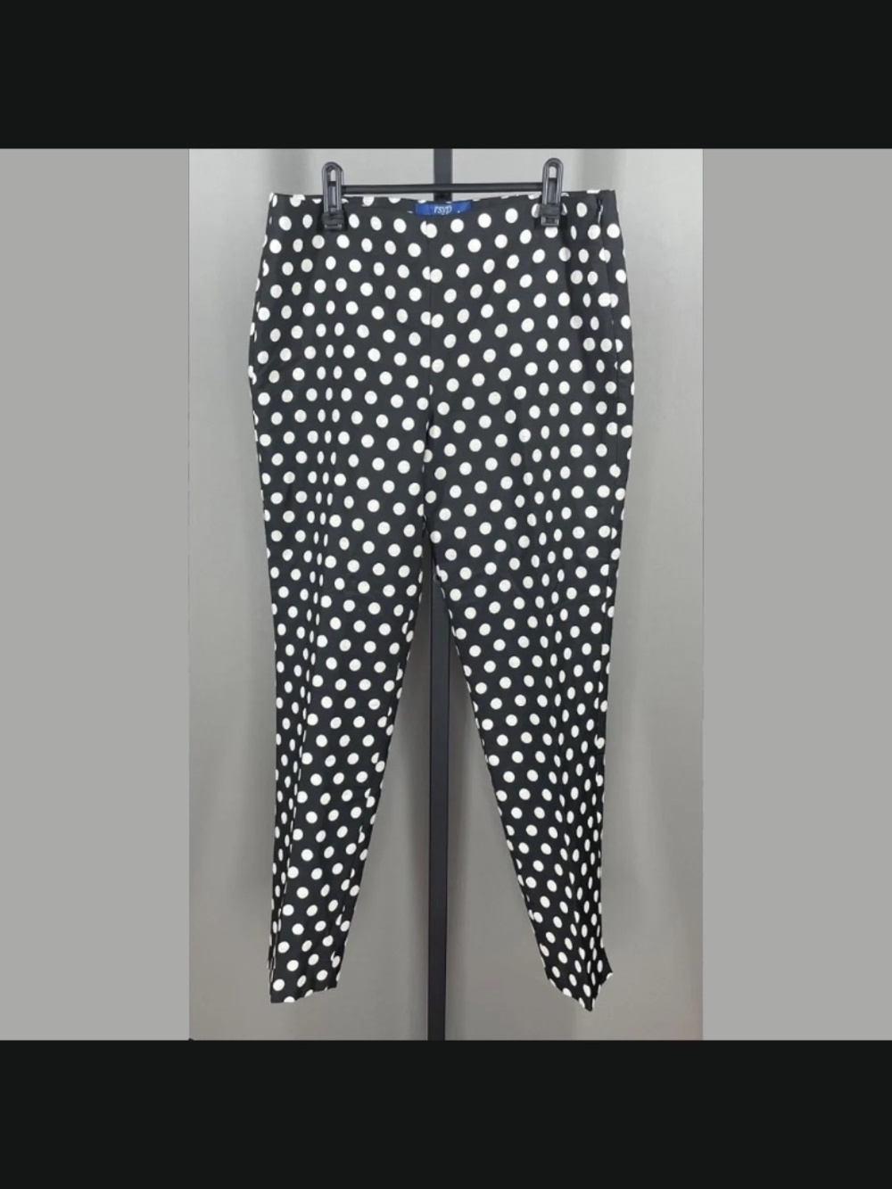 NEW Talbots Pants Womens 6 black white polka dot rsvp preppy trouser